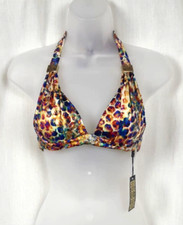 Image of Biba Honeycomb Snake Bikini Top Size 10uk Rrp £30 CR055 BB 02