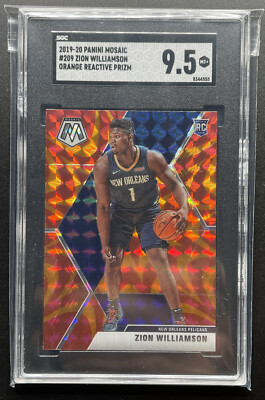Zion WilliamsonMosaicReactive Orangeザイオン 2019-20 Mosaic ZION WILLIAMSON Orange Reactive Prizm Rookie RC SP