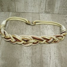 Gold Tone Buckle Rope Belt Womens Size 32-36