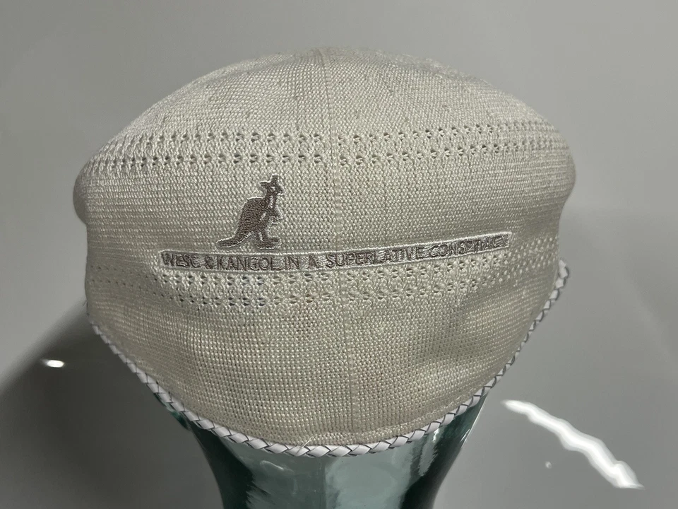 Gorra plana Kangol X WESC Superlative Conspiracy blanca 504 Ventair Ivy nueva L Foto 3 de 4
