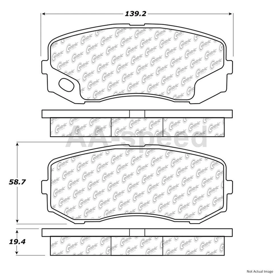 Передние задние тормозные колодки для Mitsubishi Fuso FE145CC 2011 2010 2009 2008 2007 2006 - Изображение 4 из 4