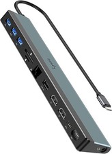 USB C Docking Station Dual Monitor 12 in 1 Thunderbolt 3/4 Dock 3 USB-A and More