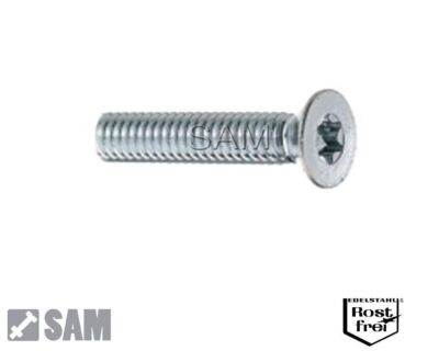 5 Senkkopfschrauben DIN 965 A4 M8X60 TORX - Edelstahl V4A - 