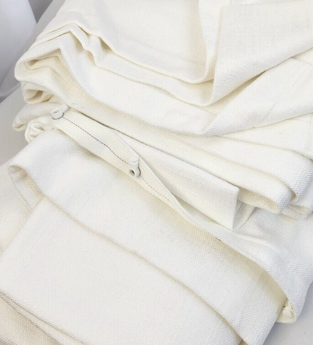Restoration Hardware Italian Textured Weave Drapery Panels White 120" Long - Picture 11 of 11