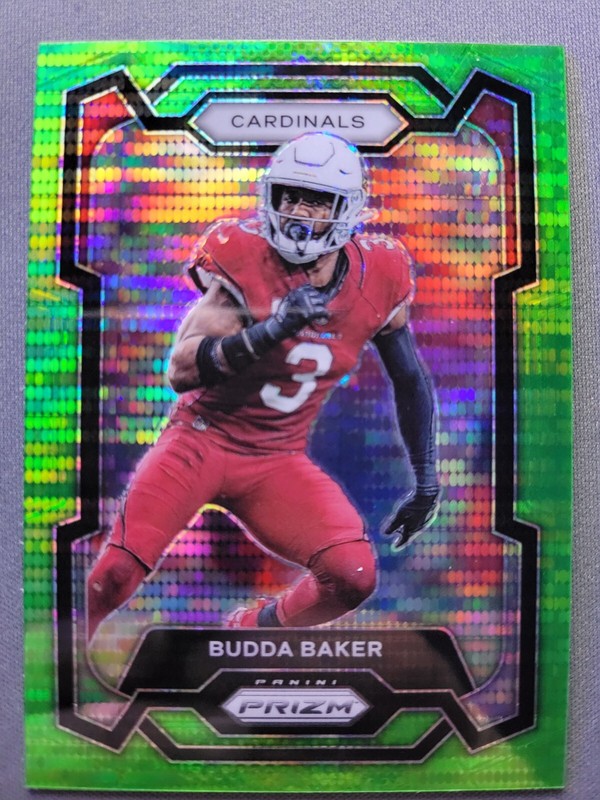 2023 Panini Prizm Green Pulsar Budda Baker #2 Arizona Cardinals