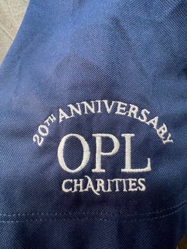 20th Anniversary OPL Charities Nike Golf Polo Shirt Adult XL Blue Dri-Fit Mens. - Picture 9 of 9