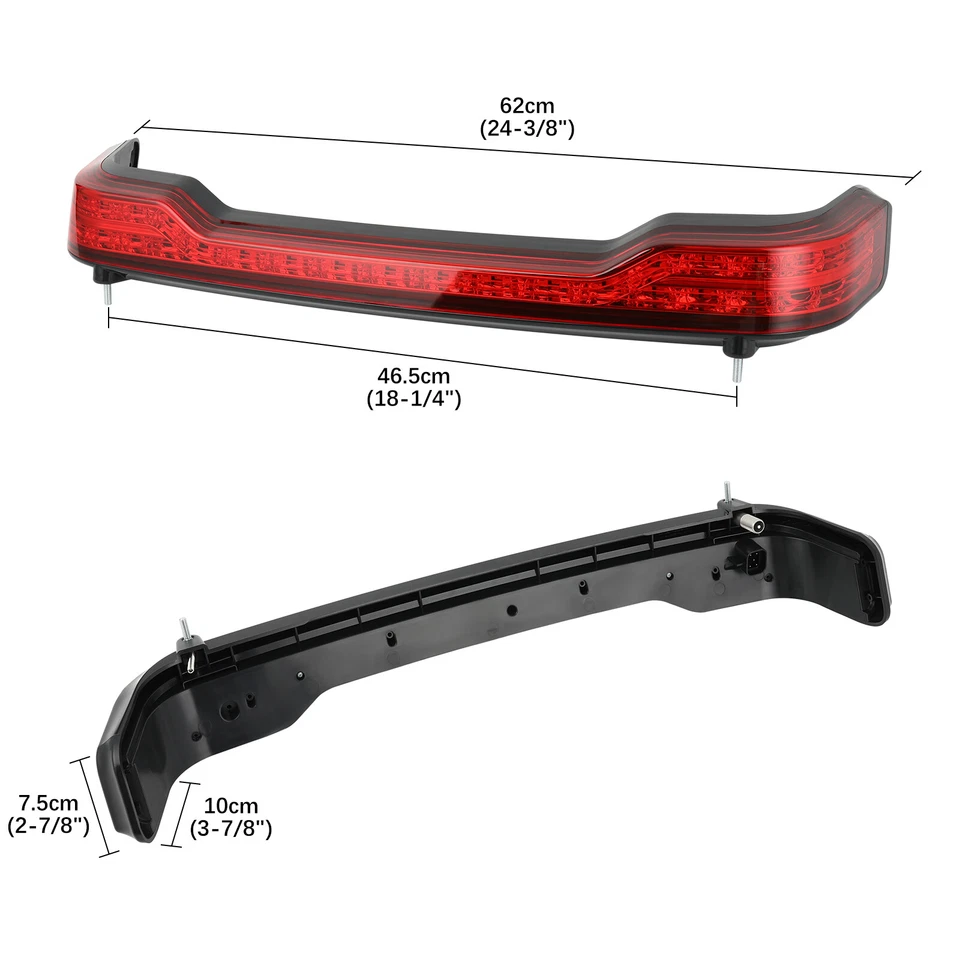 Luz de giro trasera LED para maletero de freno para Harley Touring King Tour Pak Pack 14-UP Foto 3 de 4
