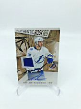 Taylor Raddysh 2021-22 SP Game Used Authentic Rookies Gold Jersey Auto /135 #198