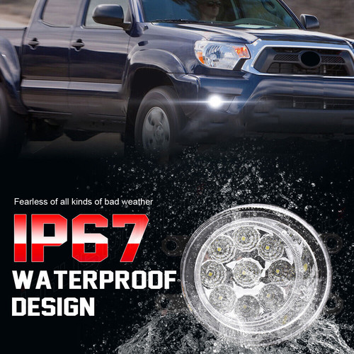 Luces antiniebla LED de parachoques con lente transparente para Toyota Tacoma 2016-2019 luces de conducción diestro y diestro - Imagen 4 de 16