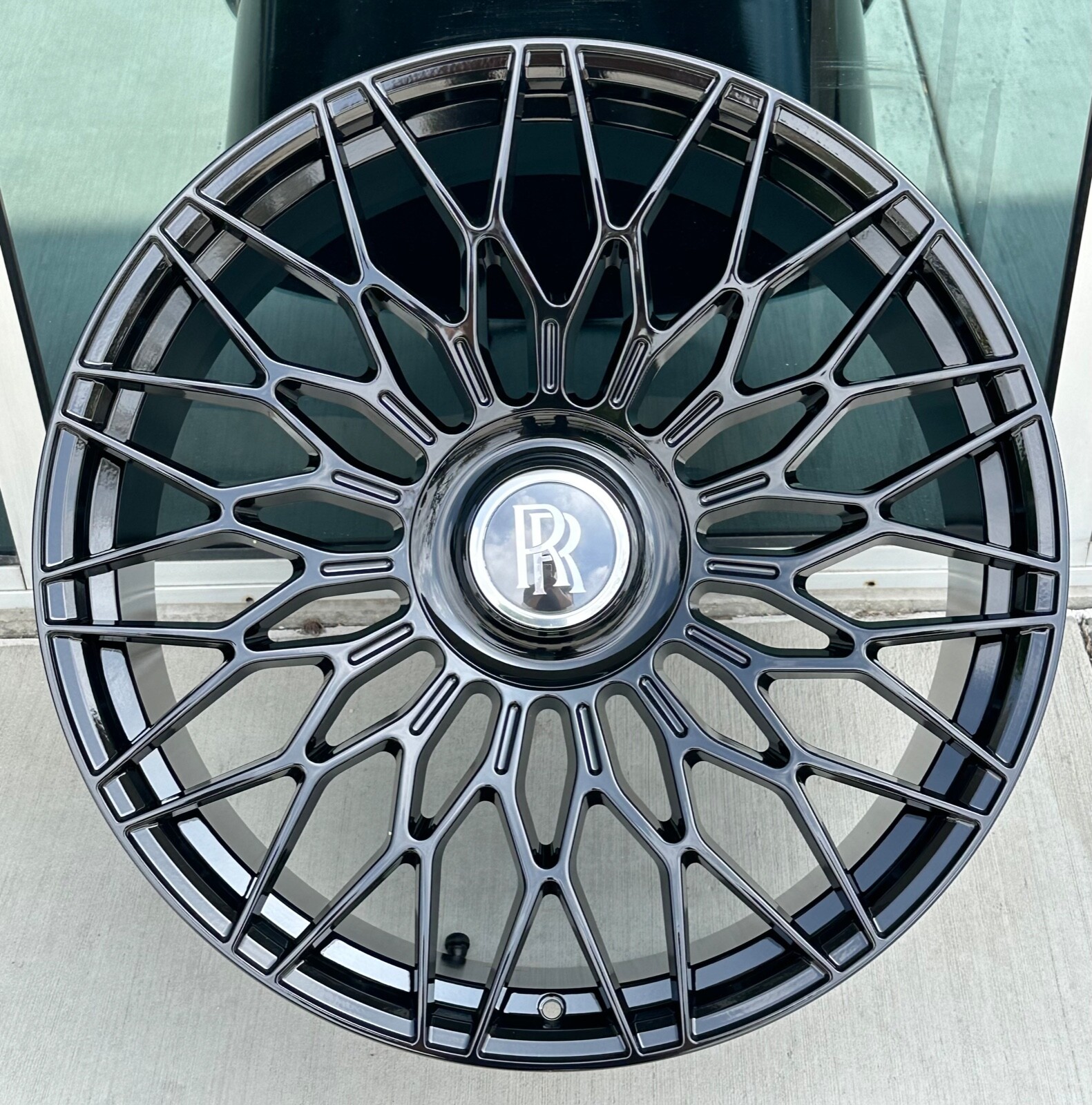 24” FF01 GLOSS BLACK WHEELS RIMS FOR ROLLS ROYCE PHANTOM DAWN WRAITH 24X9 & 10