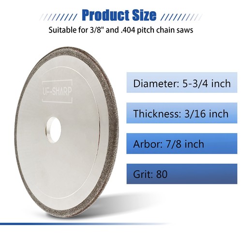UF-SHARP Diamond Chainsaw Grinding Wheel 5-3/4" Dia × 3/16" Thick - Picture 2 of 6