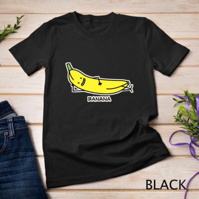 Banana happy smiling laying down and relaxing Unisex T-shirt