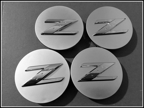 4x 350Z CENTRE CAPS SET Z LOGO 18" RAYS OEM ALLOY WHEEL CENTER - Afbeelding 1 van 5