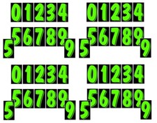 Car Dealer Windshield Stickers 7 12 Inch Numbers Green Black 48 Packs