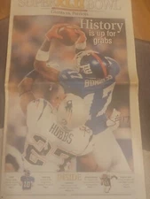 Plaxico Burress Signed giants super bowl xlii sb 42 newspaper Autographed Auto 