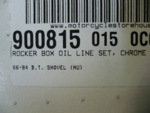 ROCKERBOX OIL LINE SET, CHROME, HARLEY DAVIDSON SHOVEL HEAD 1966-84 - Picture 4 of 4