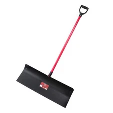 Bully Tools Snow Pusher 30" Strong Durable Steel w/ Fiberglass D-Grip Handle
