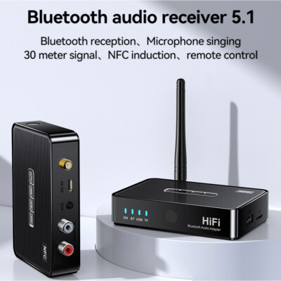 Bluetooth Receiver NFC Audio Adapter 2 RCA 3.5mm 6.5mm For Old Speaker Amplifier