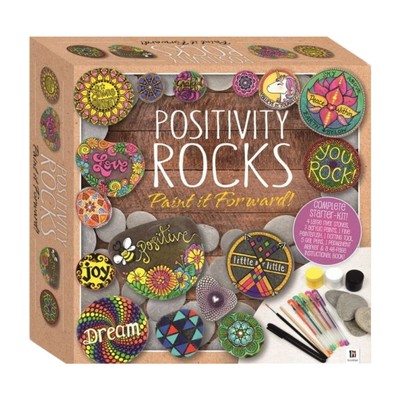 Brush Pens Positivity Rocks Pebble Painting Kit Set Childrens Craft Sets