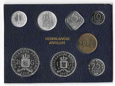 NETHERLANDS ANTILLES MINT YEAR SET 1981 7 Coins 1 Token B3