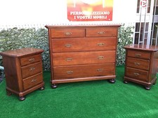  COMO ' + 2 COMODINI IN LEGNO MASSELLO ARTE POVERA CAMERA DA LETTO OFFERTA
