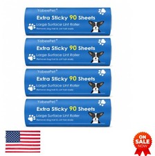 Lint Roller Refills 6.3 Inch 4 Pack 360 Sheets Extra Sticky Pet Hair Remover