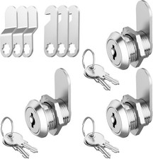 3 Pcs Mailbox Lock, 5/8" Cabinet Locks and Cam Locks for Toolbox Keyed Alike, Se
