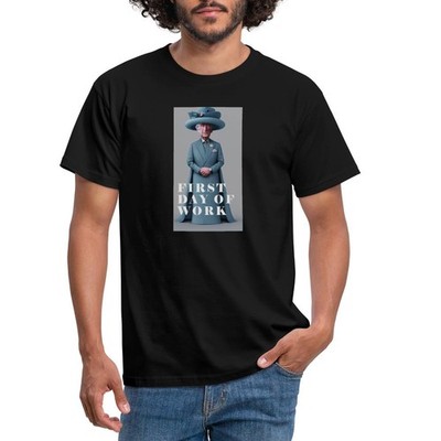 King Charles III First Day Of Work Fanartikel Männer T-Shirt