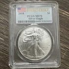 2018 American Silver Eagle MS70 PCGS, First Strike