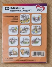 10 x 3D Motive Fledermaus "Happy K."
