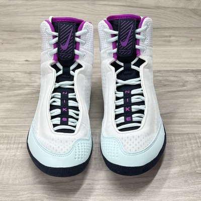 Nike Inflict 4 White Glacier Blue Violet HM9674-103 Wrestling