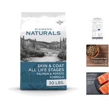 Dry Dog Food with Wild-Caught Salmon for Healthy Skin & Coat - 30 lb 3.07 per pound