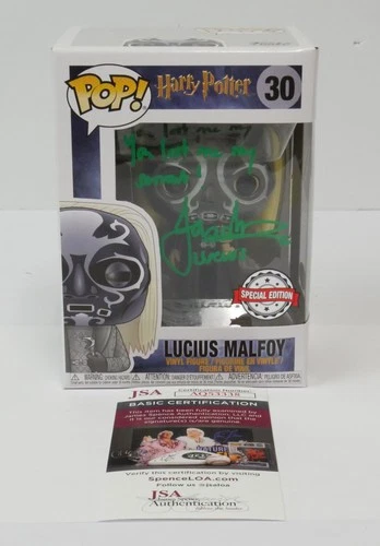 Jason Isaacs SIGNED Harry Potter Lucius Malfoy Funko POP JSA COA