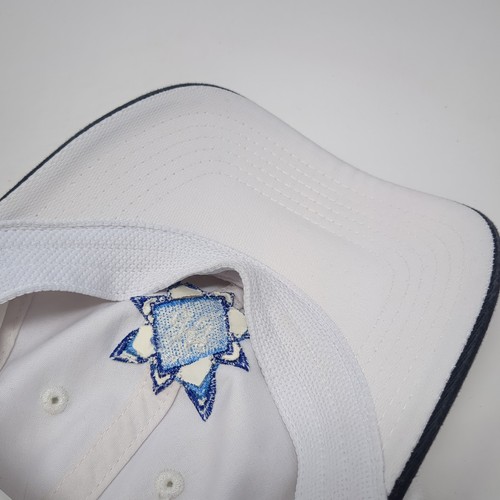 dff Strapback Baseball Cap White One Size Adjustable Embroidered Port Authority - Picture 7 of 9