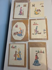 Vintage Cancelled Postage Stamp Collage, Mrs. Opal Weikel Artist-Loraine Neff US