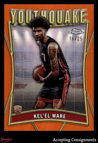 2024-25 Topps Chrome Youthquake Orange Refractors Kel'el Ware RC ROOKIE 16/25