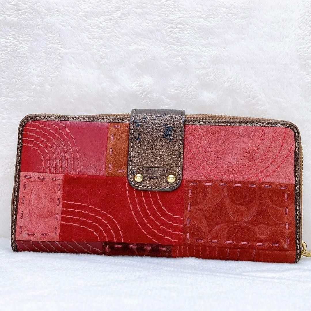 Coach Leather Wallet Zipper Multi Patchwork Turn … - image 3