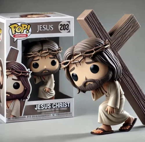 Jesus Christ Funko Pop With Cross Custom Christianity Catholic Decor Figure 