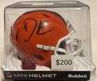 David Njoku Signed Cleveland Browns Mini Helmet JSA Authentic