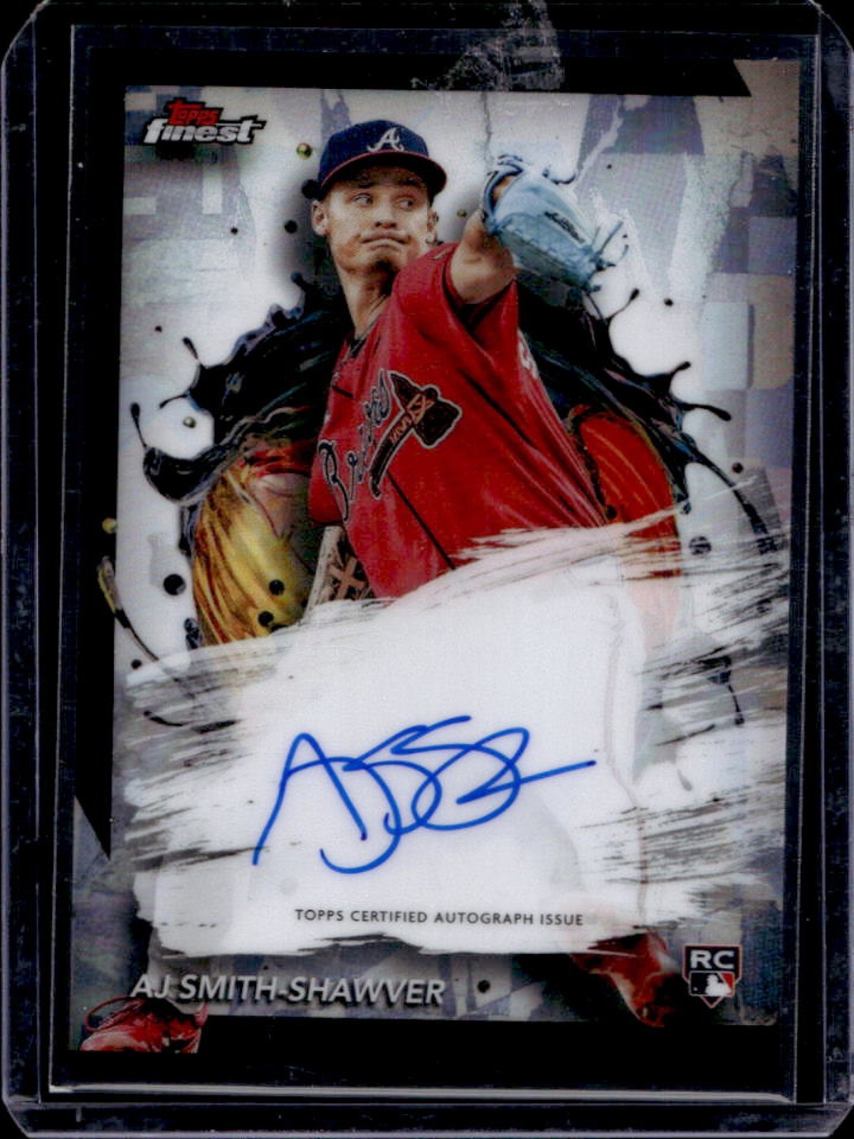 2024 Topps Finest AJ Smith-Shawver Auto RC Refractor Rookie #FA-AS Braves