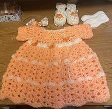 Peach/white Dress Set Size Preemie June Sale