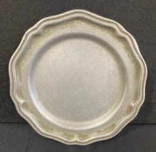 Vintage Round Pewter Plate 6 1/2" stamped Bon Chef, Augusta, NJ weight 0.8 oz.