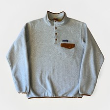 Patagonia Synchilla Snap T L Light Gray Fleece Pullover Outerwear Hiking