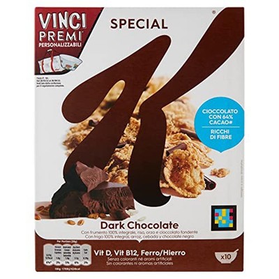 6 Kellogg's Special K Dark Chocolate Reisflocken Vollkorn Weizen und Gerste 290g