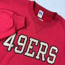 Vintage Russell Athletic San Francisco 49ers Sweatshirt XXL Made in USA Red 90s