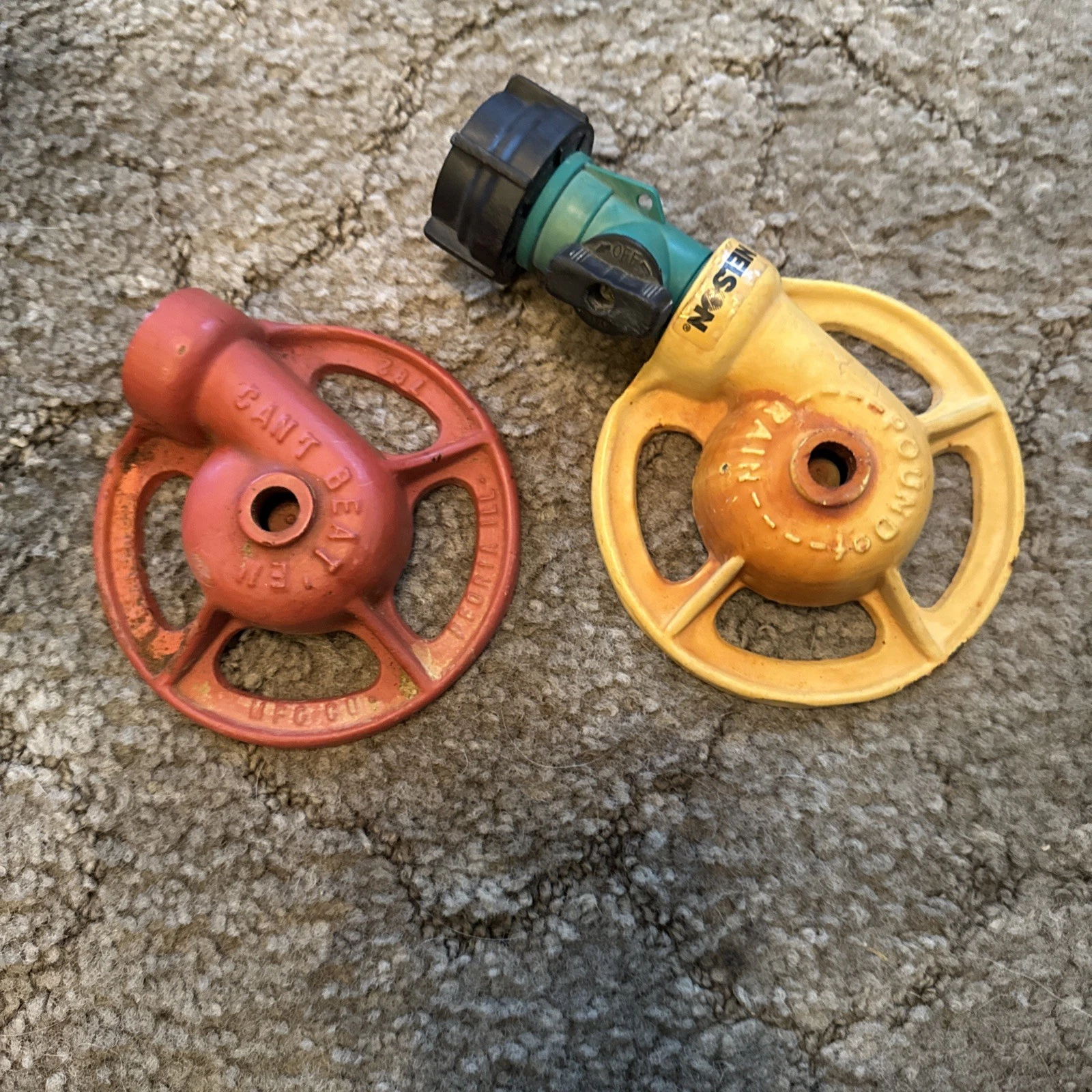 NELSON Lawn Sprinklers 4.5” Pound Of RAIN Vintage Heavy Duty Set Of 2