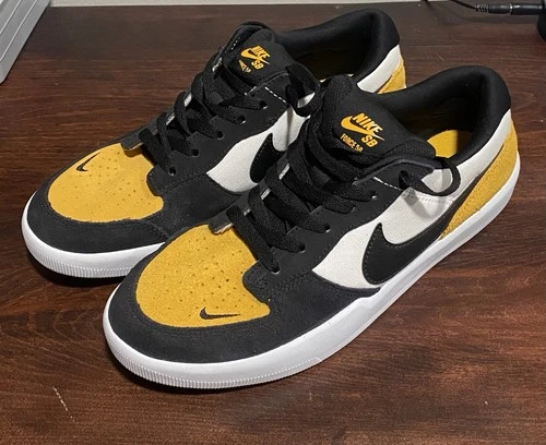 Nike SB Force 58 Size 8.5 Yellow Toe Shoes
