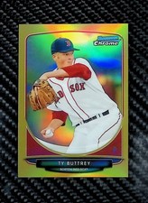 Ty Buttrey - 2013 Bowman Chrome Minis #113 Gold Refractor #22/50 - Red Sox