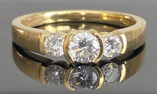 18ct Gold Brilliant Cut Diamond Trilogy Engagement Ring 18 Carat 3 Stone 0.5ct