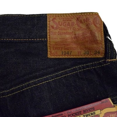 Sugar Cane SC41947A 14,25 Unzen Denim Modell 1947 Regular Straight One Wash 3...